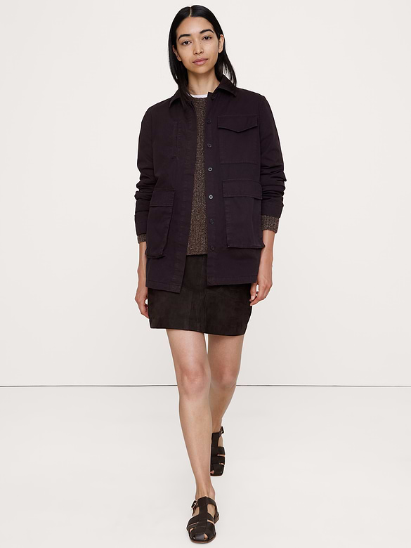 Cotton Twill Shirt Jacket