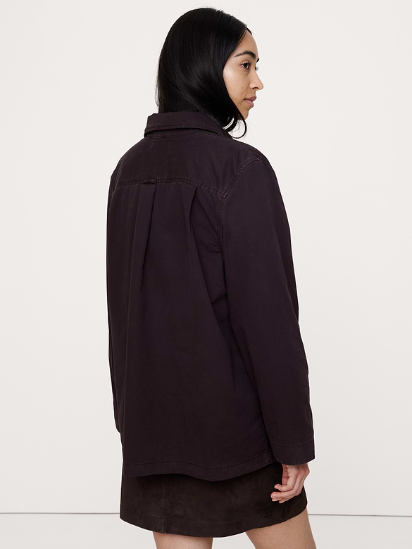 Cotton Twill Shirt Jacket