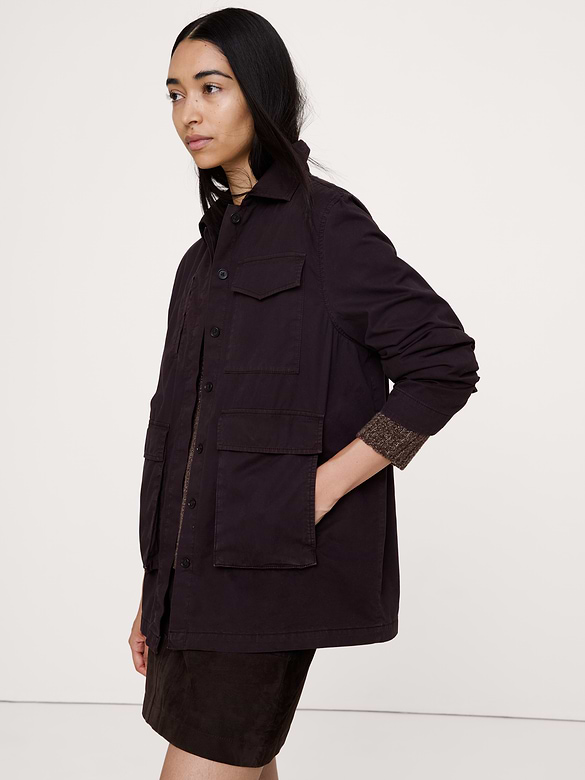 Cotton Twill Shirt Jacket