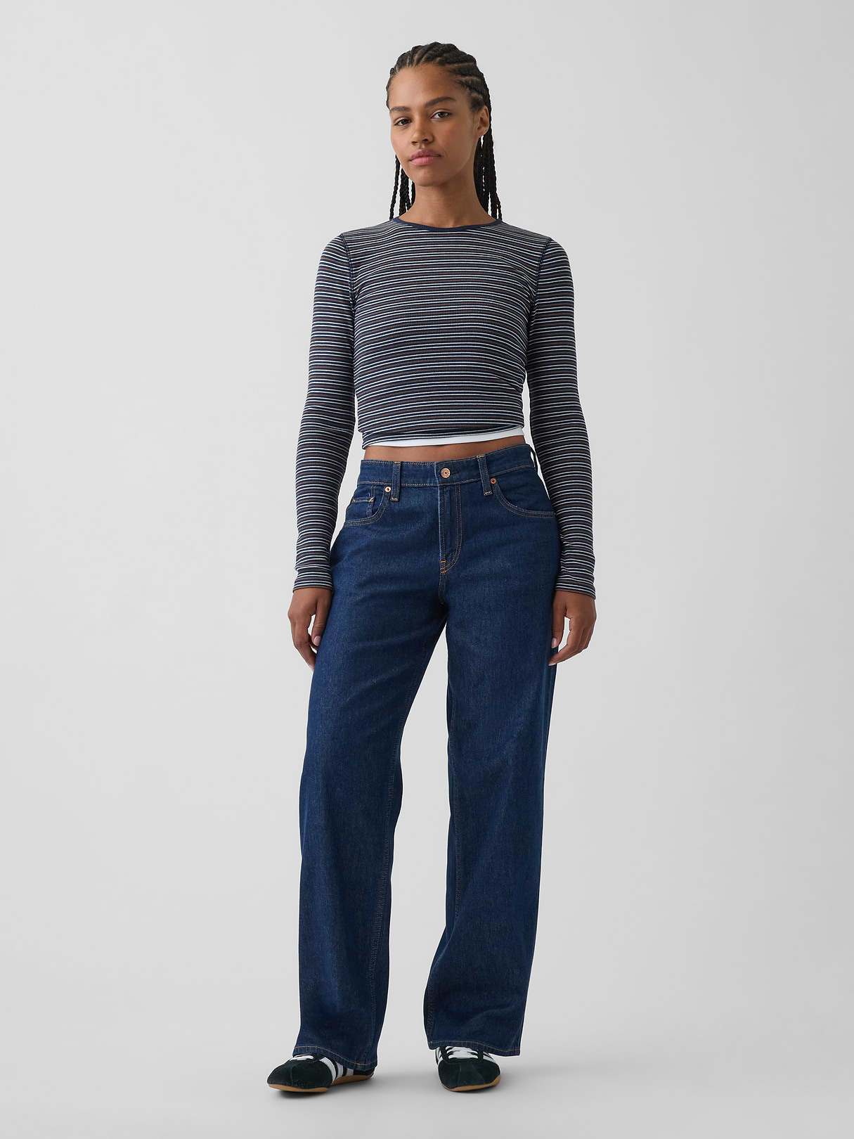 Curvy Low Rise '90s Loose Jeans - Dark indigo by Gap