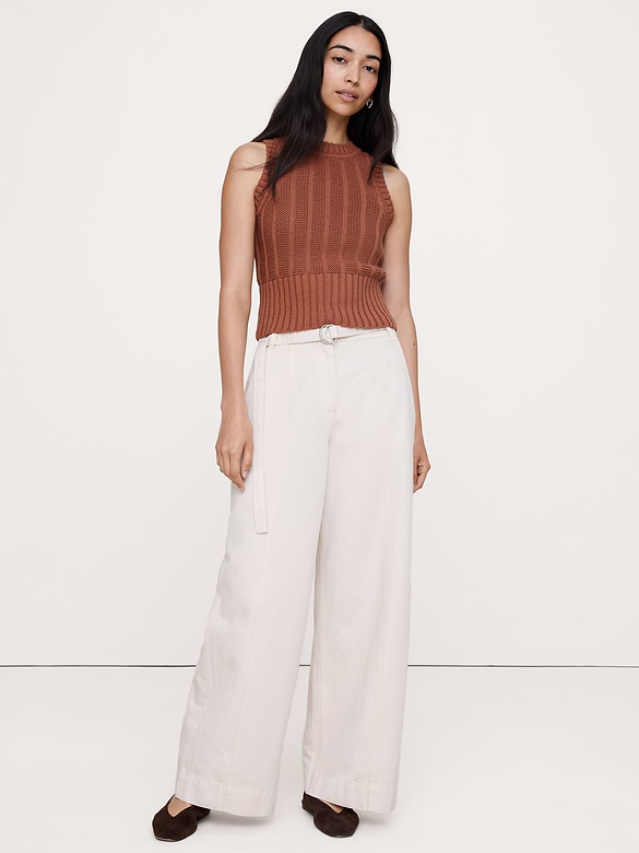 High-Rise Wide-Leg Utility Pant