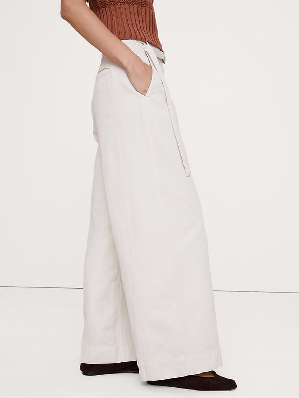 High-Rise Wide-Leg Utility Pant
