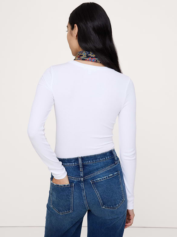 Ribbed Crew-Neck T-Shirt