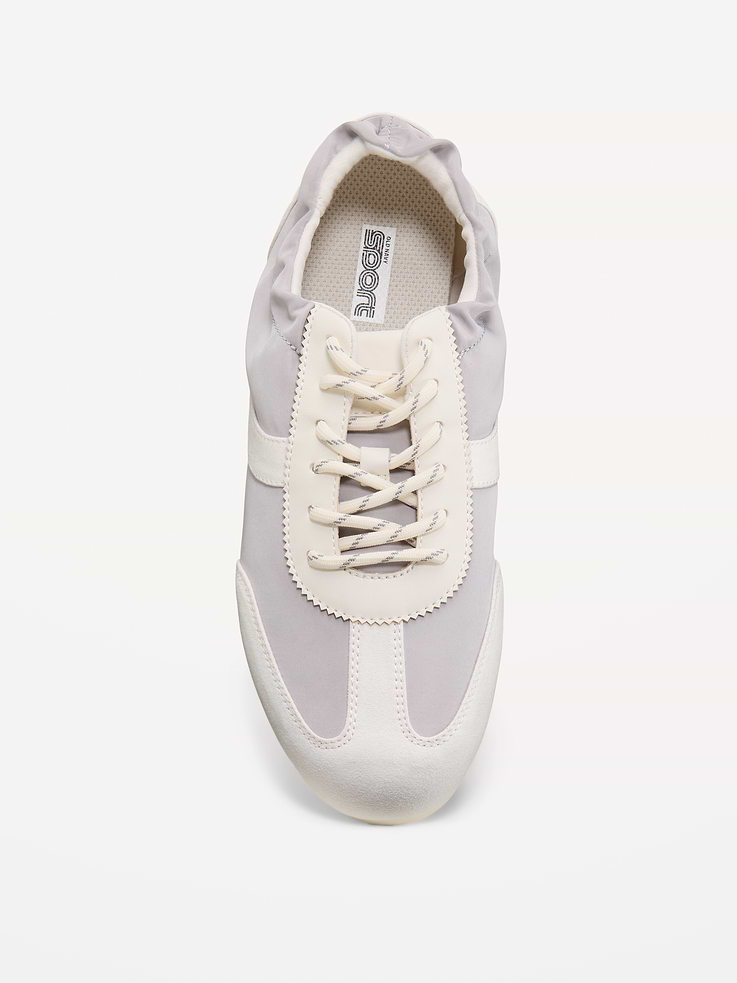 Image number 2 showing, Ruched Lace-Up Sneakers for Women