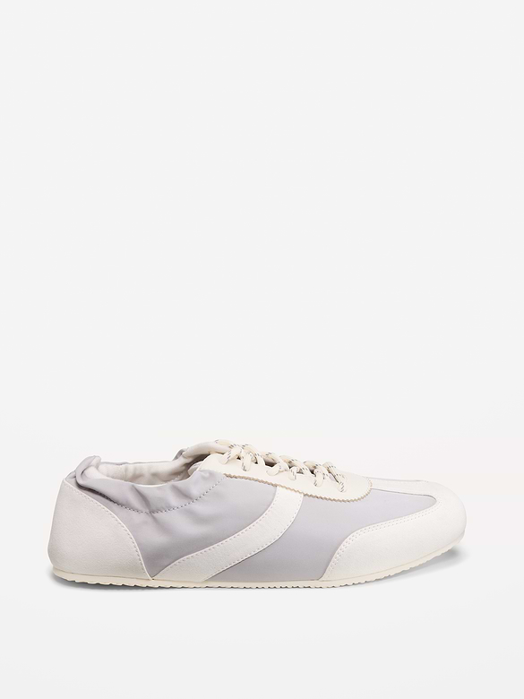 Ruched Lace-Up Sneakers for Women