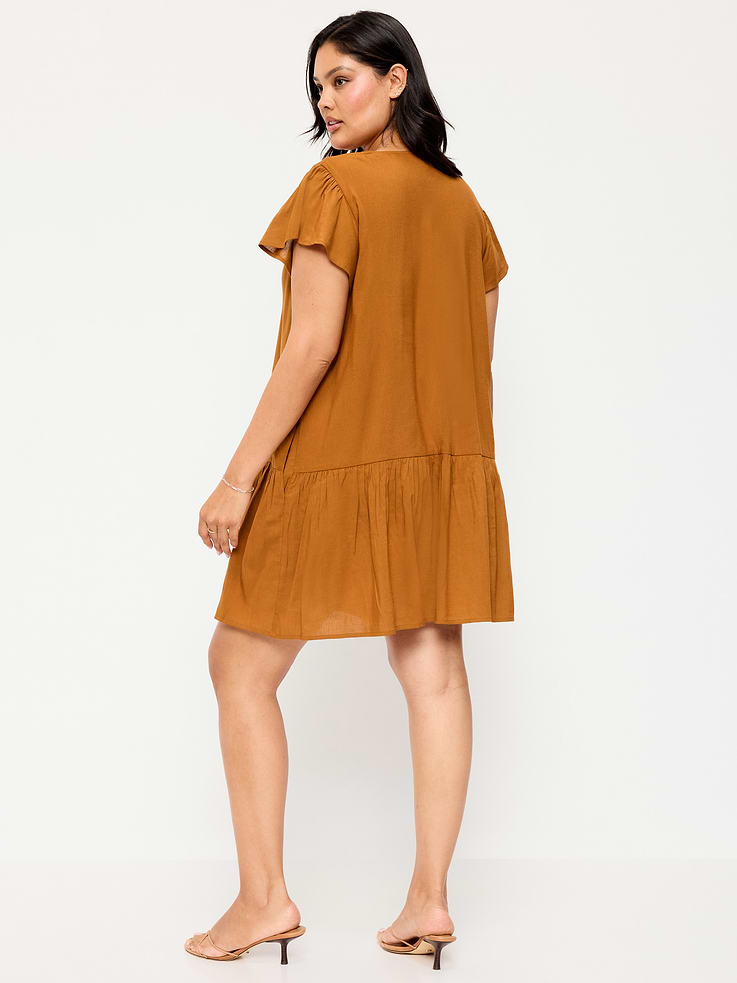 Image number 10 showing, Flutter-Sleeve Mini Swing Dress