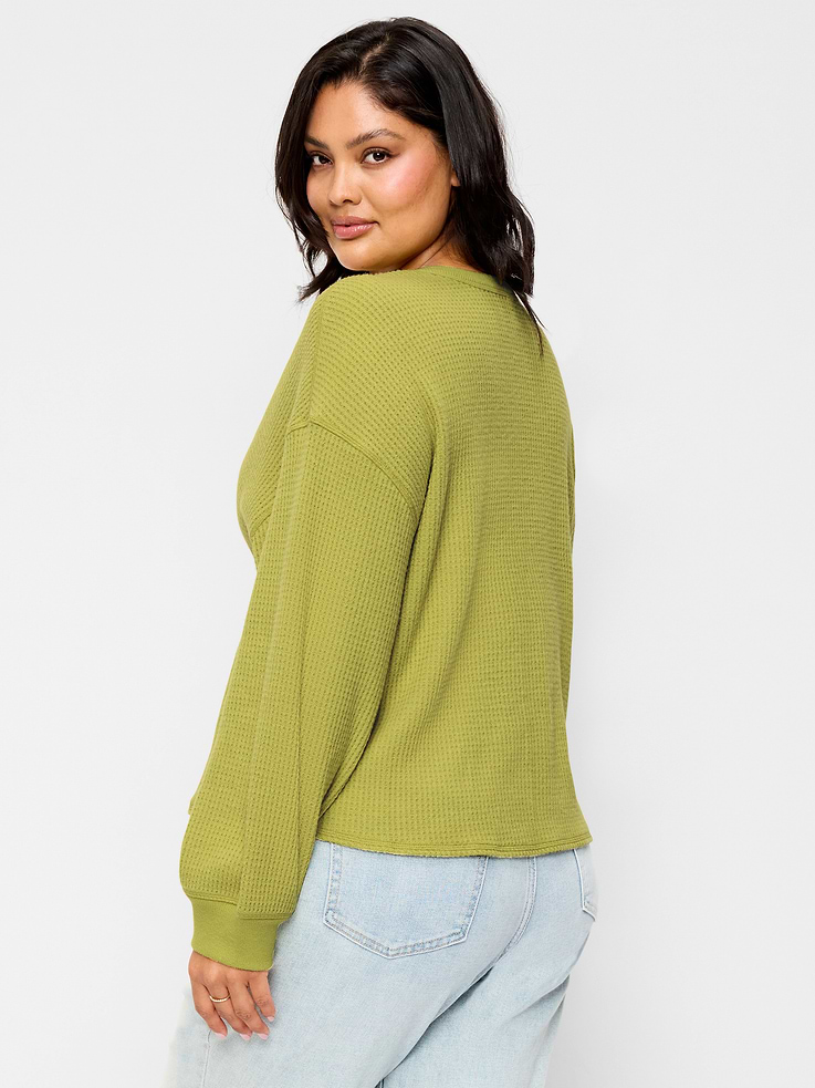 Image number 8 showing, Long-Sleeve Crew-Neck Henley T-Shirt