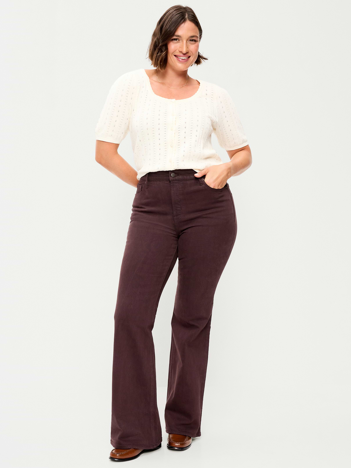 Image 6 of 8, High-Waisted Flare Jeans