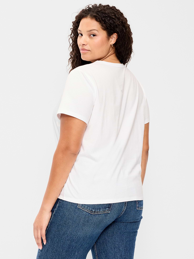 L'image numéro 8 présente T-shirt passe-partout ras du cou à imprimé