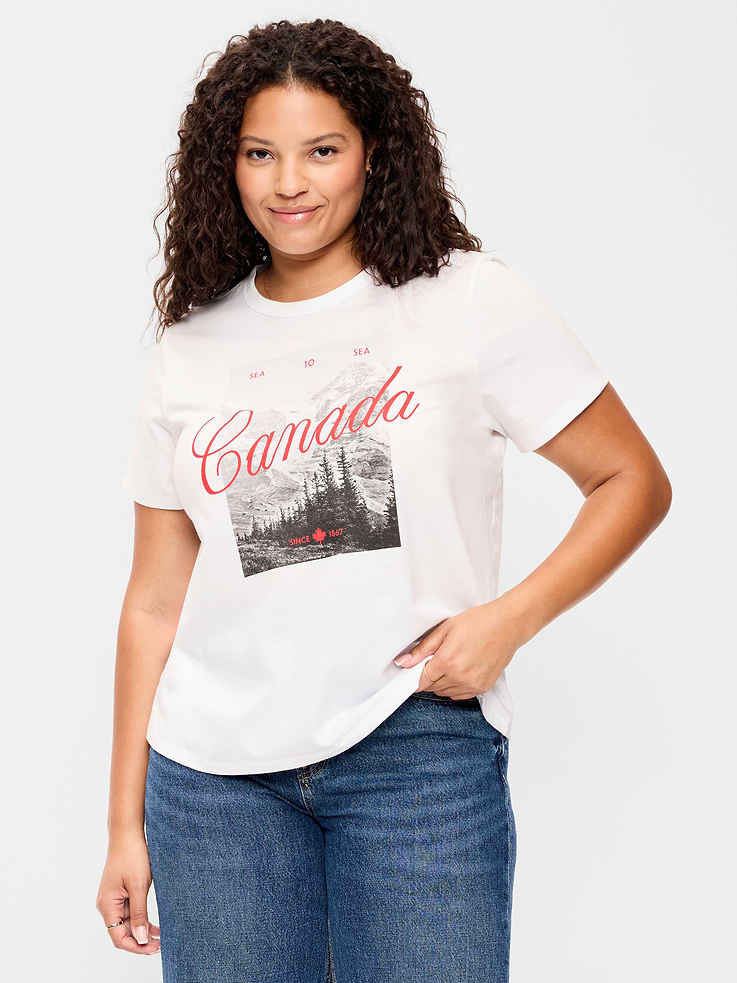 L'image numéro 7 présente T-shirt passe-partout ras du cou à imprimé