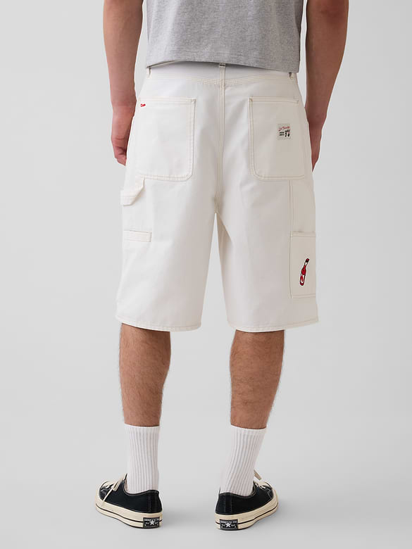 Adult Los Tacos No. 1 Canvas Denim Baggy Carpenter Shorts