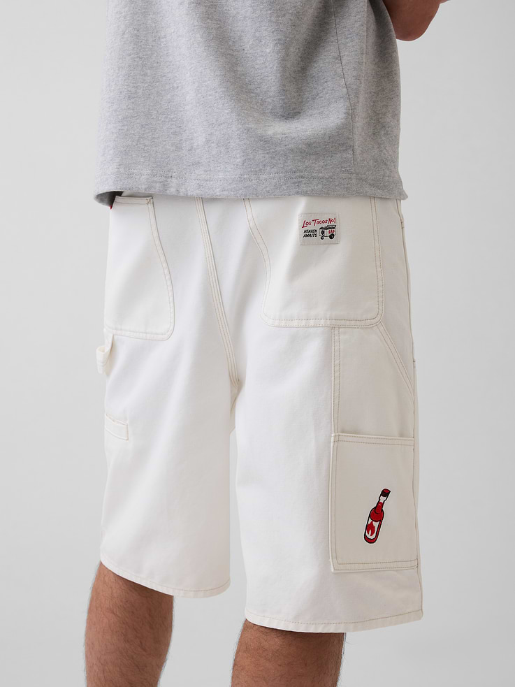 Image number 1 showing, Adult Los Tacos No. 1 Canvas Denim Baggy Carpenter Shorts