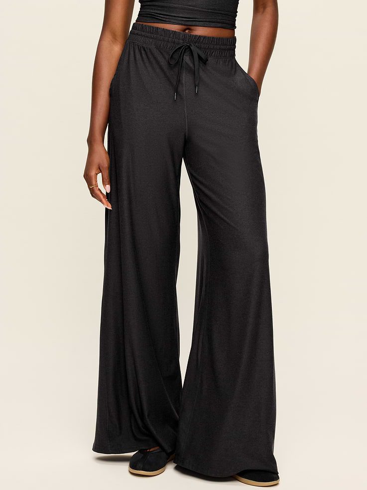 Image number 1 showing, High-Waisted CloudMotion Wide-Leg Pants
