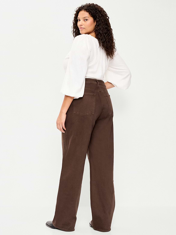 Curvy Extra High-Waisted Wide-Leg Jeans