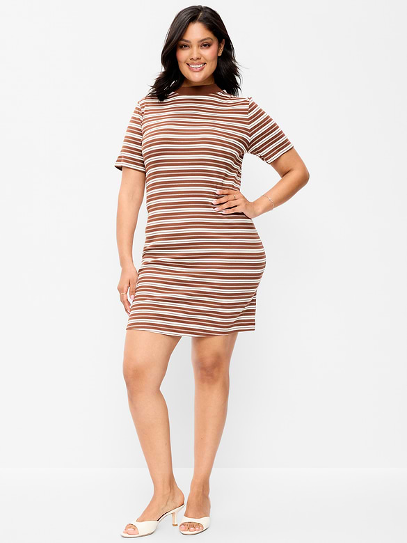 Snug Mock-Neck Bodycon Mini Dress