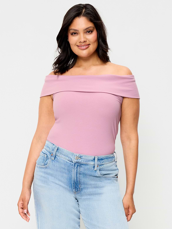 Off-The-Shoulder Fitted Top