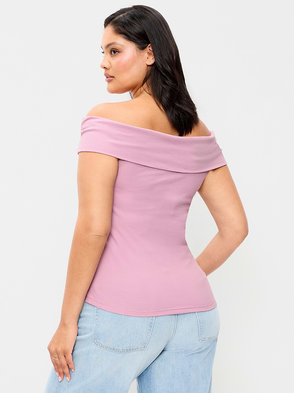 Off-The-Shoulder Fitted Top