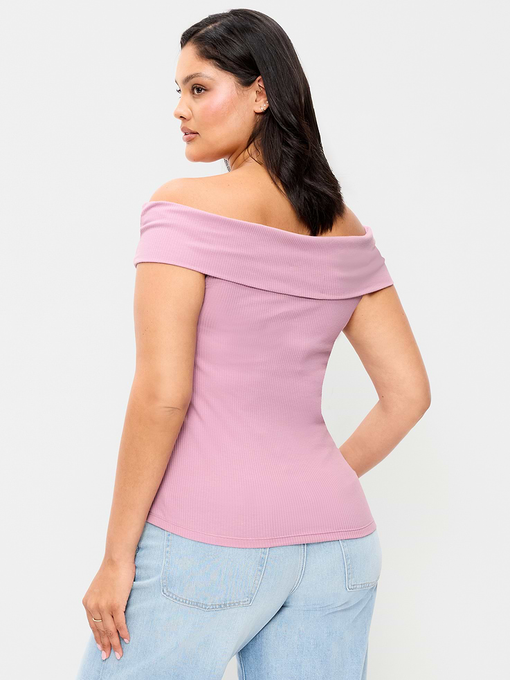 Image number 8 showing, Off-The-Shoulder Fitted Top