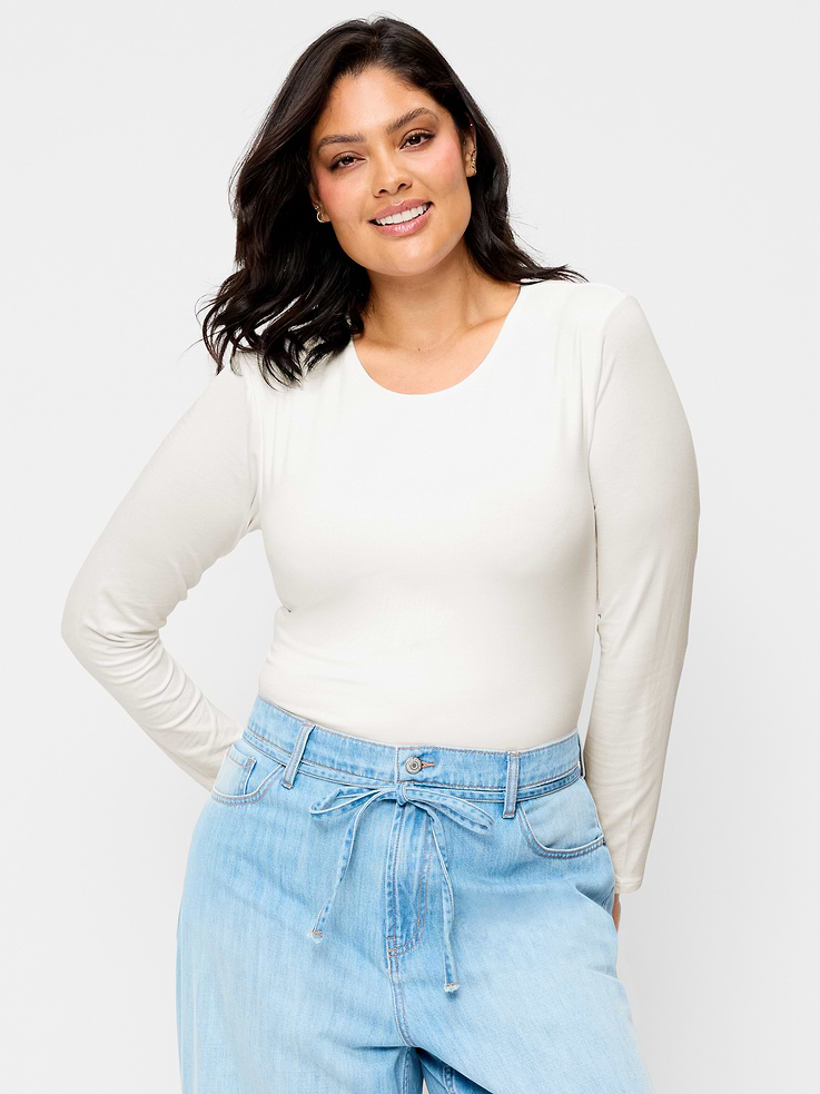 Image number 5 showing, Long-Sleeve Crew-Neck Bodysuit