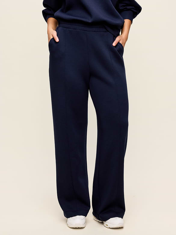 High-Waisted Bounce Fleece Wide-Leg Sweatpants