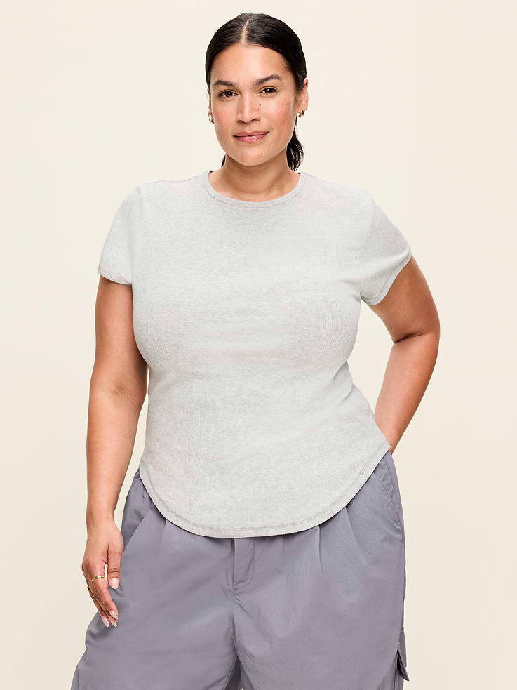 Image number 5 showing, CloudLite Crew-Neck Ribbed T-Shirt