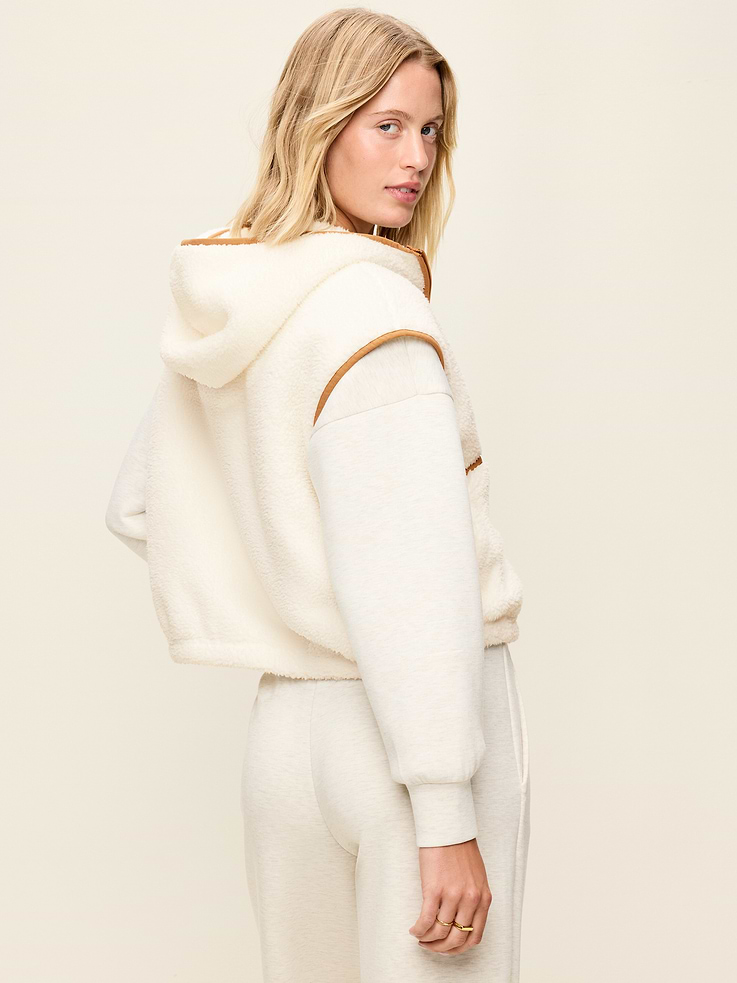 Image 2 of 8, Hooded Sherpa Vest