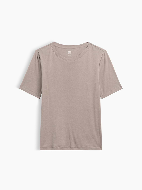 Modern Ribbed Crewneck T-Shirt