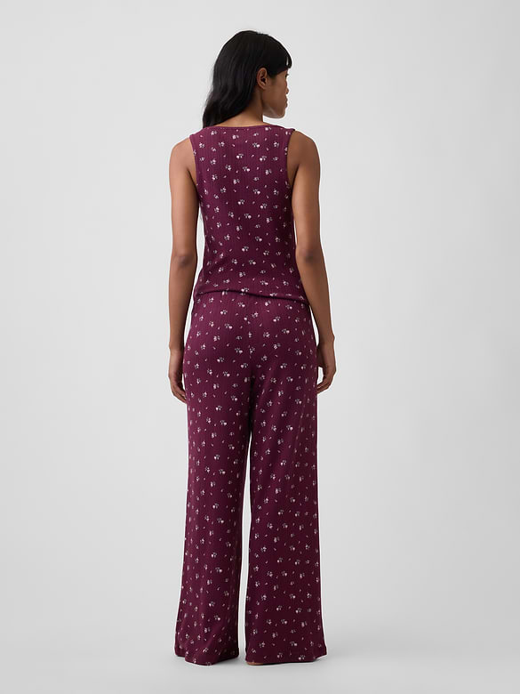 Pointelle Wide-Leg PJ Pants