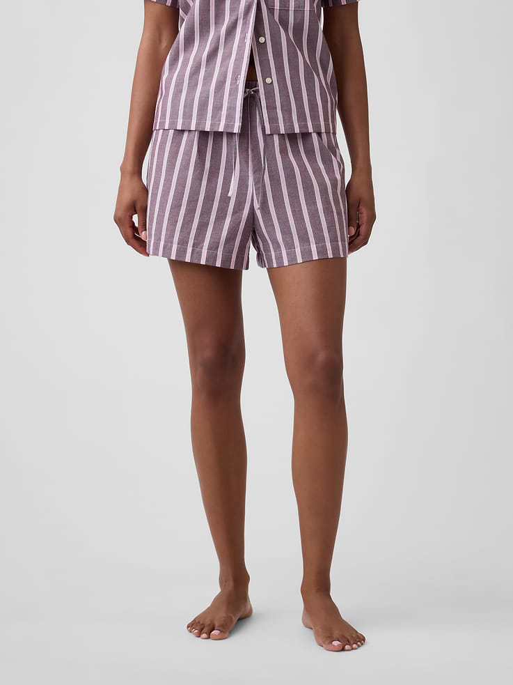 Image number 3 showing, Poplin PJ Shorts