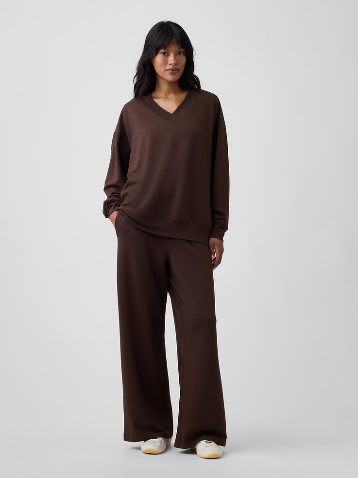 Image number 3 showing, CloudLight Oversized V-Neck Sweatshirt