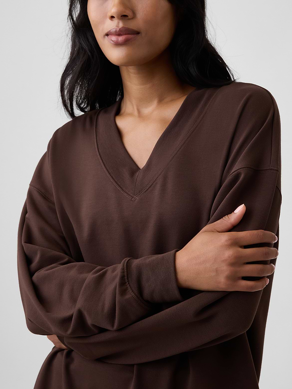 CloudLight Oversized V-Neck Sweatshirt