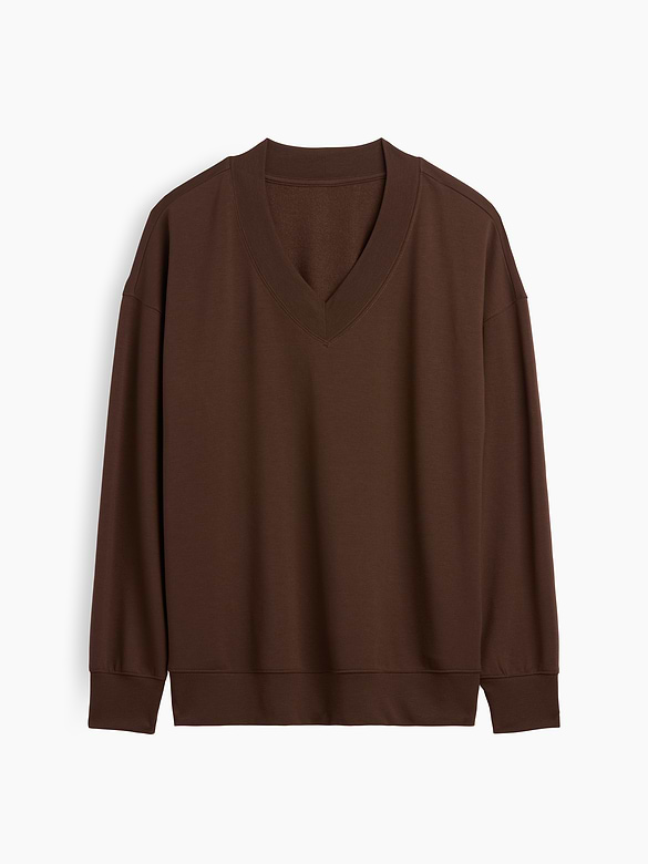 CloudLight Oversized V-Neck Sweatshirt