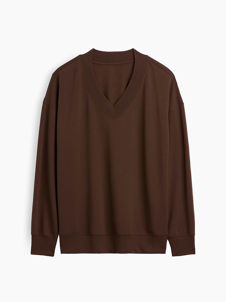 Image number 5 showing, CloudLight Oversized V-Neck Sweatshirt
