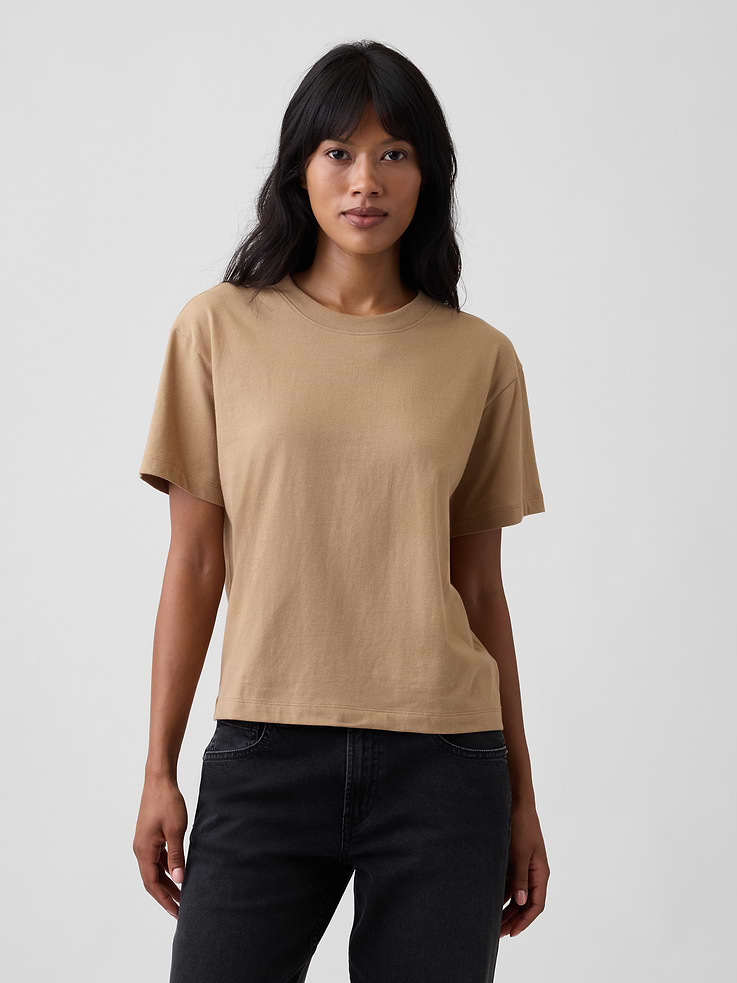 Image number 1 showing, Boxy Crewneck T-Shirt