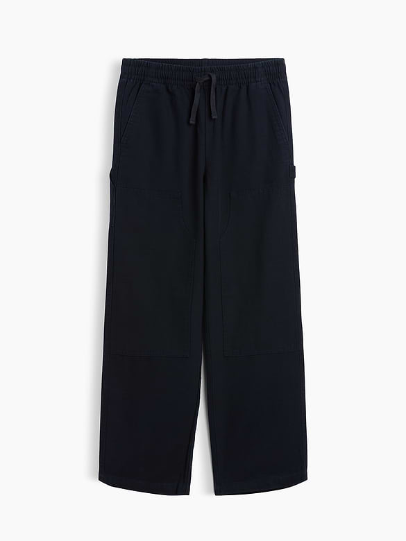 Kids Relaxed Pull-On Canvas Carpenter Pants