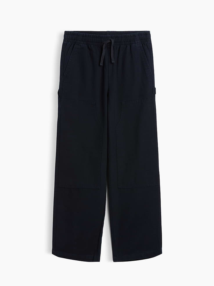 Image number 1 showing, Kids Relaxed Pull-On Canvas Carpenter Pants