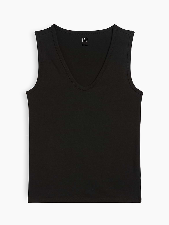Ribbed V-Neck Tank Top