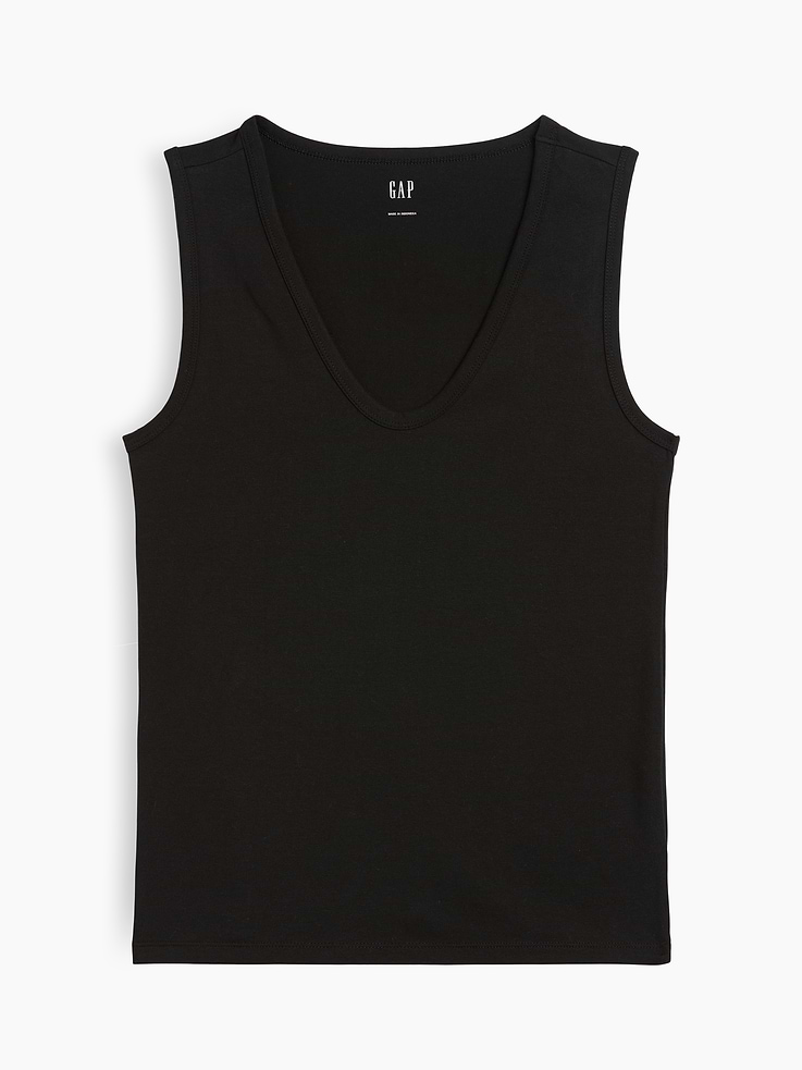 Image number 5 showing, Ribbed V-Neck Tank Top