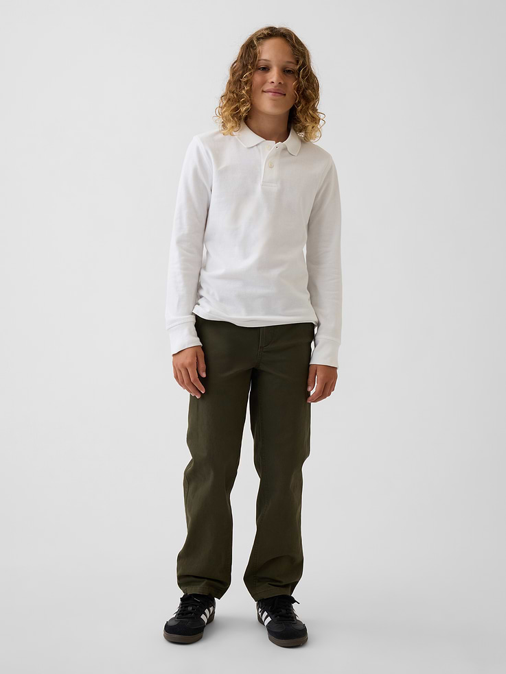 Image number 1 showing, Kids Modern Uniform Loose Khakis