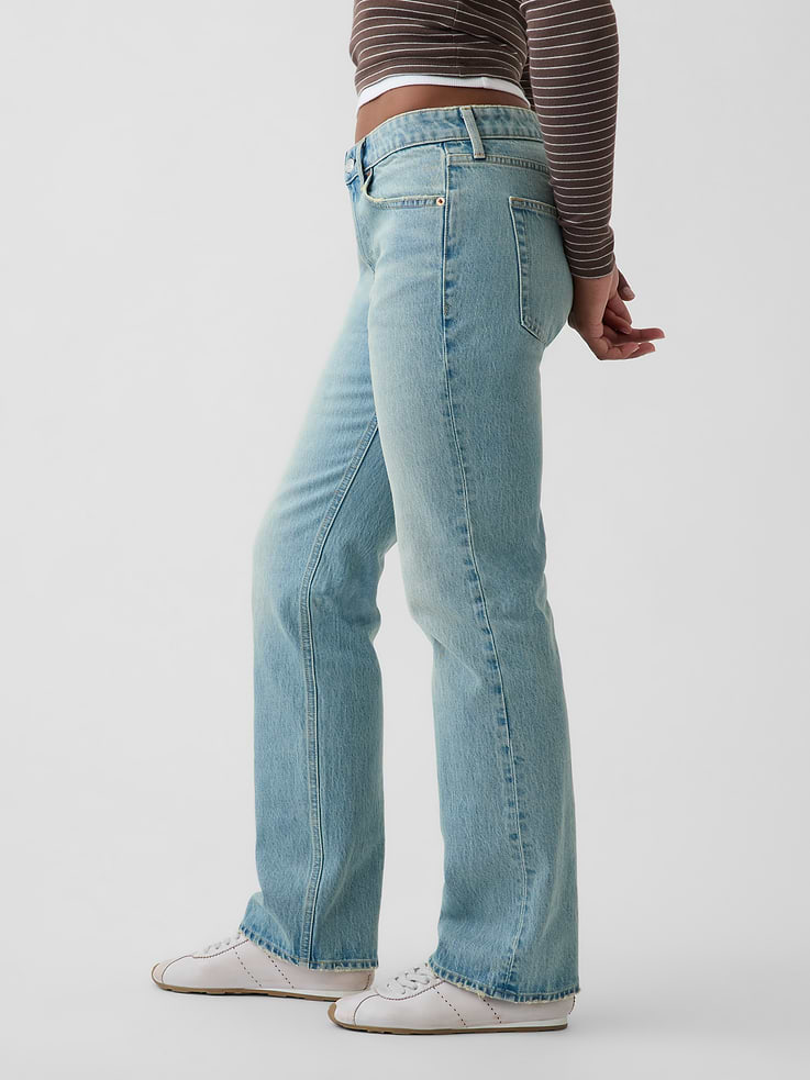 Image number 3 showing, Curvy Mid Rise Relaxed Straight Jeans