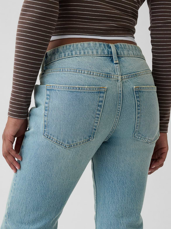 Curvy Mid Rise Relaxed Straight Jeans