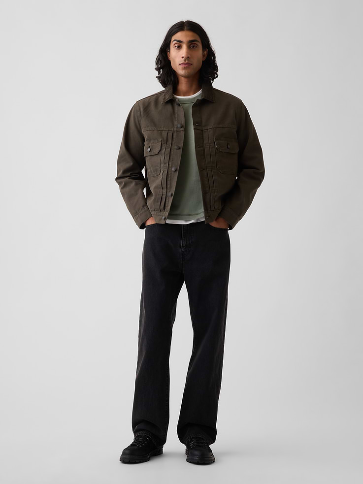Image number 2 showing, Canvas Denim Trucker Jacket