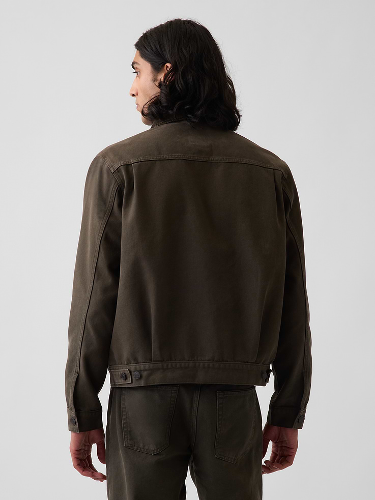 Image number 3 showing, Canvas Denim Trucker Jacket