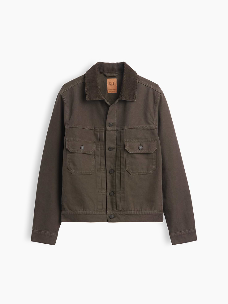 Image number 5 showing, Canvas Denim Trucker Jacket