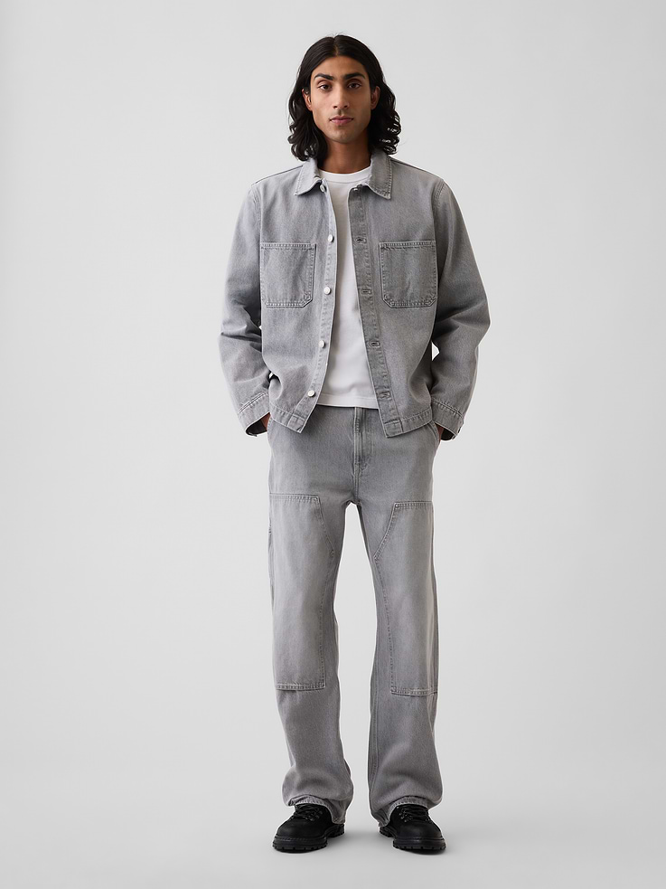 Image number 2 showing, Denim Relaxed Utility Shirt Jacket