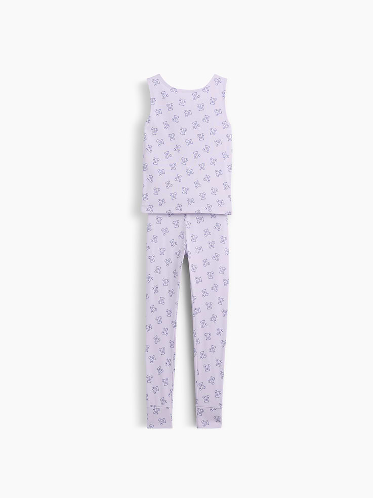 Image number 2 showing, Kids Organic Brushed Cotton Tank & Leggings PJ Set