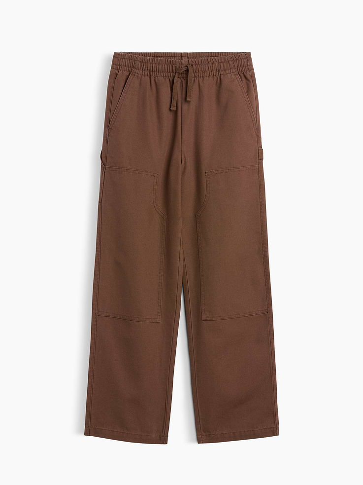 Image number 1 showing, Kids Relaxed Pull-On Canvas Carpenter Pants