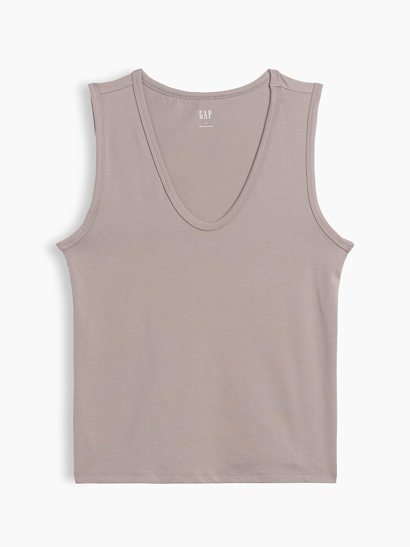 Ribbed V-Neck Tank Top