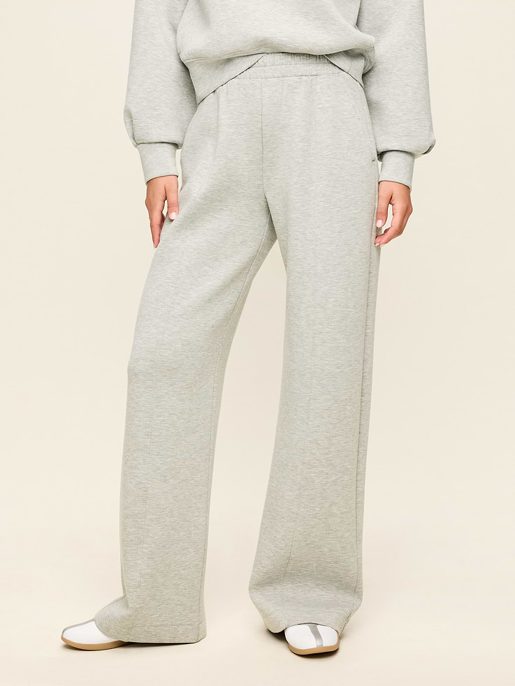 Image number 1 showing, High-Waisted Bounce Fleece Wide-Leg Sweatpants