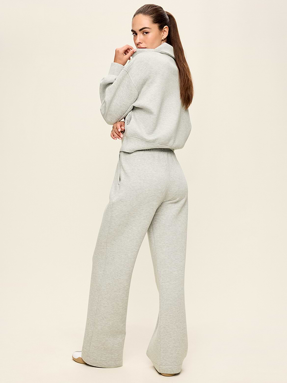 High-Waisted Bounce Fleece Wide-Leg Sweatpants